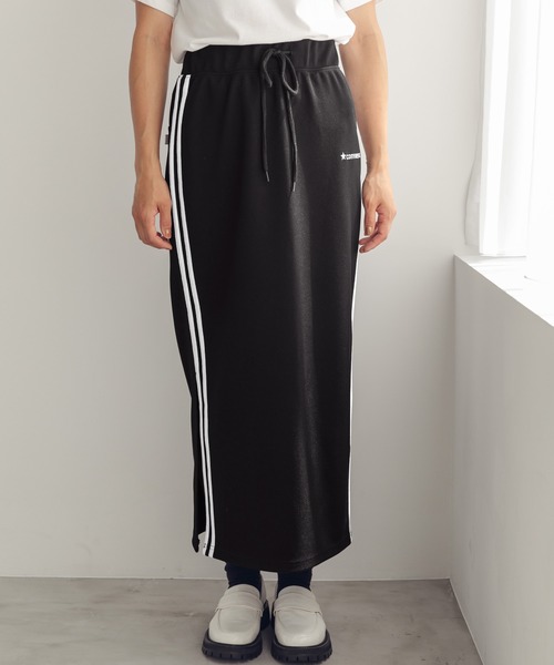 CONVERSE(コンバース)の「CONVERSE/コンバース サイドスリットラインタイトスカート(スカート・レディース・ブラック・M/L)」の7枚目の写真