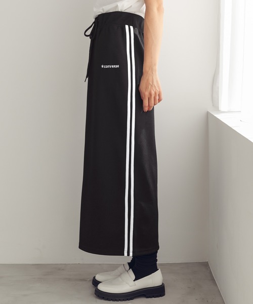 CONVERSE(コンバース)の「CONVERSE/コンバース サイドスリットラインタイトスカート(スカート・レディース・ブラック・M/L)」の8枚目の写真