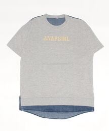 ANAP GｉRL | デニム切替スウェットオーバートップス(Tシャツ/カットソー)