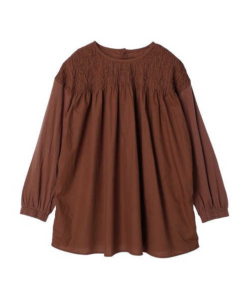 CRAFT STANDARD BOUTIQUE(クラフトスタンダードブティック)の「シャーリングチュニック *◆(Tシャツ/カットソー・レディース・チャコールグレー/オフホワイト/ブラウン・FREE)」の13枚目の写真