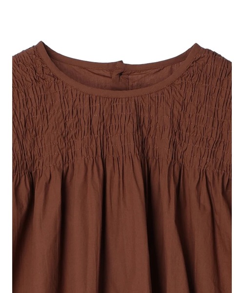 CRAFT STANDARD BOUTIQUE(クラフトスタンダードブティック)の「シャーリングチュニック *◆(Tシャツ/カットソー・レディース・チャコールグレー/オフホワイト/ブラウン・FREE)」の15枚目の写真