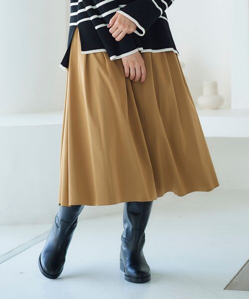 le.coeur blanc(ルクールブラン)の「リバーシブルタフタギャザースカート(スカート・レディース・ピンク系その他/カーキオリーブ/ブルー・36/38)」の13枚目の写真