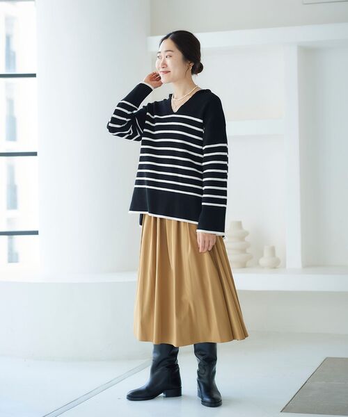 le.coeur blanc(ルクールブラン)の「リバーシブルタフタギャザースカート(スカート・レディース・ピンク系その他/カーキオリーブ/ブルー・36/38)」の16枚目の写真