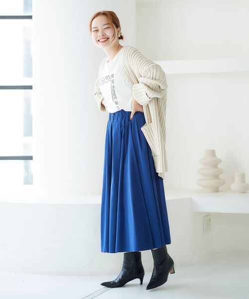 le.coeur blanc(ルクールブラン)の「リバーシブルタフタギャザースカート(スカート・レディース・ピンク系その他/カーキオリーブ/ブルー・36/38)」の20枚目の写真