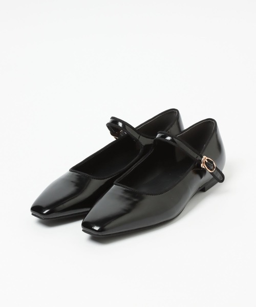 A part by(アパートバイ)の「【消臭・抗菌防臭加工】メリージェーンフラットシューズ 124927(バレエシューズ・レディース・ブラック/カーキ・MEDIUM/LARGE)」の4枚目の写真