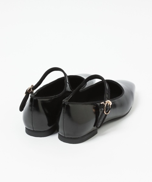 A part by(アパートバイ)の「【消臭・抗菌防臭加工】メリージェーンフラットシューズ 124927(バレエシューズ・レディース・ブラック/カーキ・MEDIUM/LARGE)」の7枚目の写真