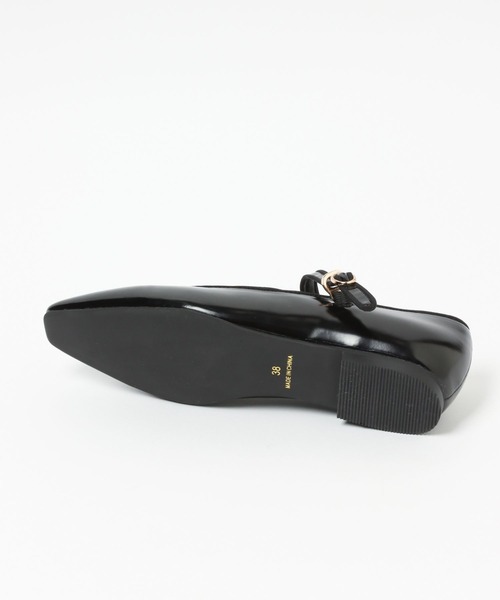 A part by(アパートバイ)の「【消臭・抗菌防臭加工】メリージェーンフラットシューズ 124927(バレエシューズ・レディース・ブラック/カーキ・MEDIUM/LARGE)」の8枚目の写真