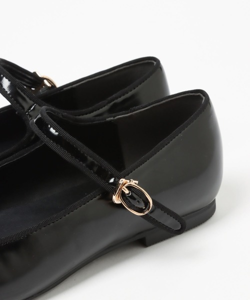 A part by(アパートバイ)の「【消臭・抗菌防臭加工】メリージェーンフラットシューズ 124927(バレエシューズ・レディース・ブラック/カーキ・MEDIUM/LARGE)」の11枚目の写真