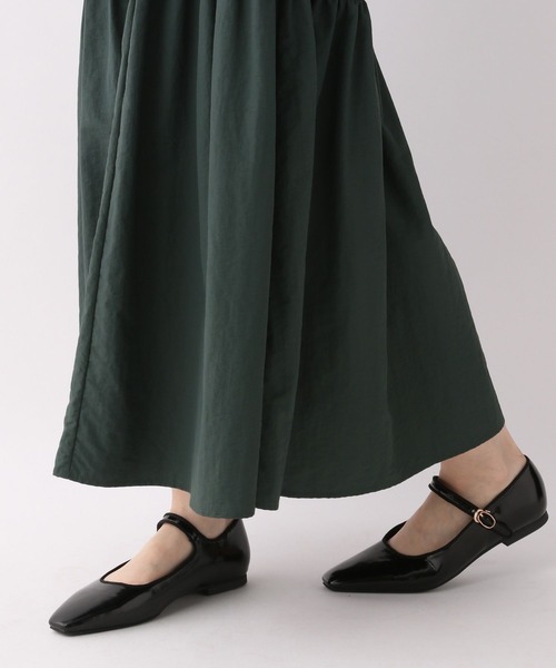 A part by(アパートバイ)の「【消臭・抗菌防臭加工】メリージェーンフラットシューズ 124927(バレエシューズ・レディース・ブラック/カーキ・MEDIUM/LARGE)」の16枚目の写真