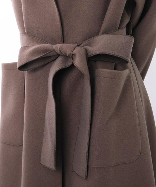DRESKIP(ドレスキップ)の「◆ベルト付き 着流しテーラーコート(チェスターコート・レディース・ブラウン系/ブラック/ナチュラル・02/03)」の9枚目の写真
