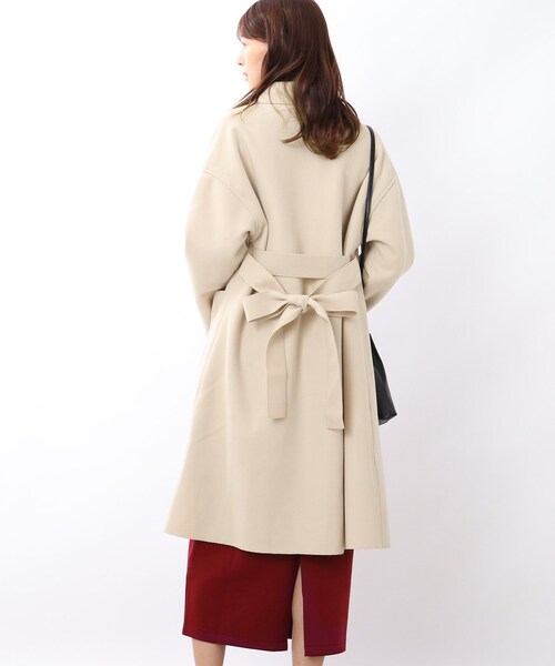 DRESKIP(ドレスキップ)の「◆ベルト付き 着流しテーラーコート(チェスターコート・レディース・ブラウン系/ブラック/ナチュラル・02/03)」の14枚目の写真