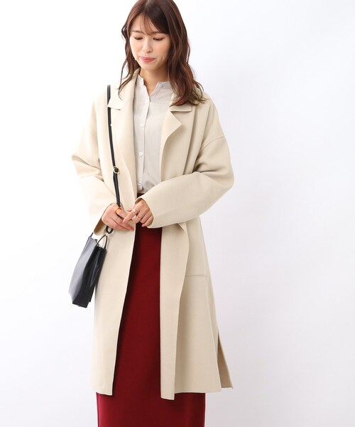 DRESKIP(ドレスキップ)の「◆ベルト付き 着流しテーラーコート(チェスターコート・レディース・ブラウン系/ブラック/ナチュラル・02/03)」の15枚目の写真