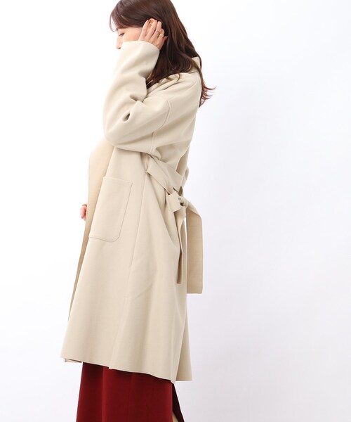 DRESKIP(ドレスキップ)の「◆ベルト付き 着流しテーラーコート(チェスターコート・レディース・ブラウン系/ブラック/ナチュラル・02/03)」の16枚目の写真