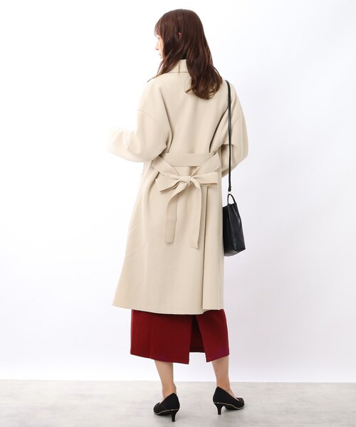 DRESKIP(ドレスキップ)の「◆ベルト付き 着流しテーラーコート(チェスターコート・レディース・ブラウン系/ブラック/ナチュラル・02/03)」の19枚目の写真