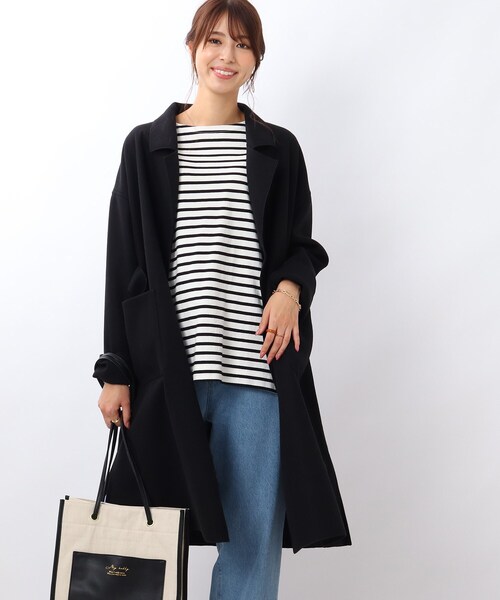 DRESKIP(ドレスキップ)の「◆ベルト付き 着流しテーラーコート(チェスターコート・レディース・ブラウン系/ブラック/ナチュラル・02/03)」の21枚目の写真