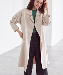 DRESKIP | ベルト付き 着流しテーラーコート(チェスターコート)