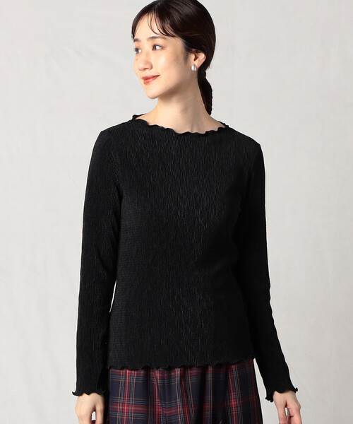 Comme　Ca　Mature（コムサマチュア）の「楊柳プリーツ　ハイネックプルオーバー（Tシャツ/カットソー・レディース・ホワイト/ブラック/ベージュ/ミント・MEDIUM/LARGE）」の7枚目の写真