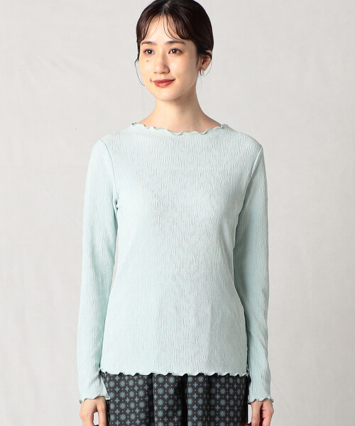 Comme　Ca　Mature（コムサマチュア）の「楊柳プリーツ　ハイネックプルオーバー（Tシャツ/カットソー・レディース・ホワイト/ブラック/ベージュ/ミント・MEDIUM/LARGE）」の11枚目の写真