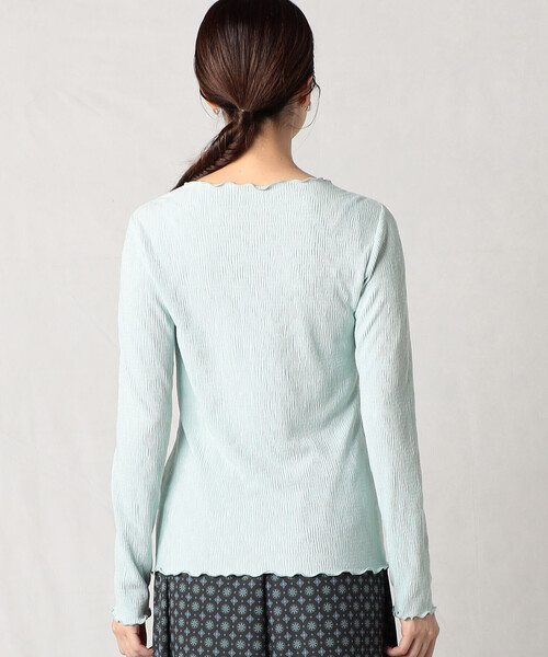 Comme　Ca　Mature（コムサマチュア）の「楊柳プリーツ　ハイネックプルオーバー（Tシャツ/カットソー・レディース・ホワイト/ブラック/ベージュ/ミント・MEDIUM/LARGE）」の13枚目の写真