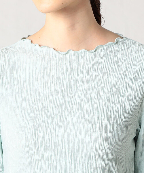 Comme　Ca　Mature（コムサマチュア）の「楊柳プリーツ　ハイネックプルオーバー（Tシャツ/カットソー・レディース・ホワイト/ブラック/ベージュ/ミント・MEDIUM/LARGE）」の15枚目の写真