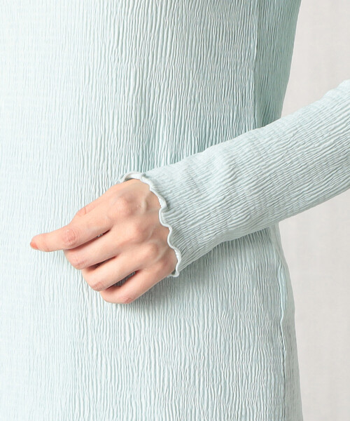 Comme　Ca　Mature（コムサマチュア）の「楊柳プリーツ　ハイネックプルオーバー（Tシャツ/カットソー・レディース・ホワイト/ブラック/ベージュ/ミント・MEDIUM/LARGE）」の16枚目の写真