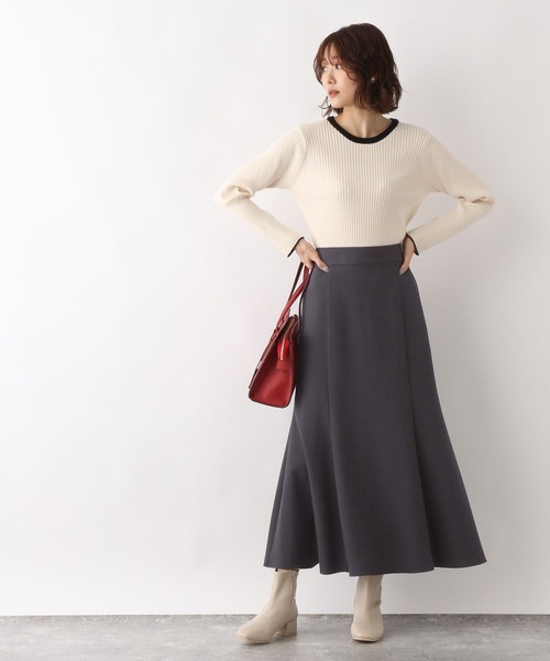 GLOBAL WORK（グローバルワーク）の「マーメイドフレアスカート/298556（スカート・レディース・オフホワイト/ブラック/チャコールグレー・FREE）」の15枚目の写真