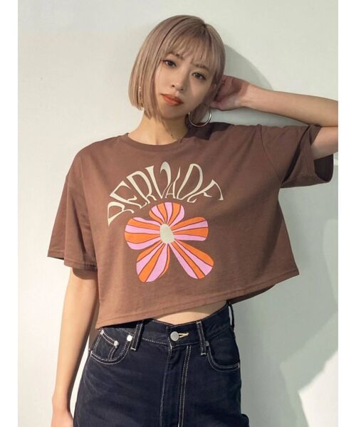 EMODA（エモダ）の「アイコンモチーフTシャツ（Tシャツ/カットソー・レディース・ホワイト/ブラック/ブラウン・FREE）」の16枚目の写真