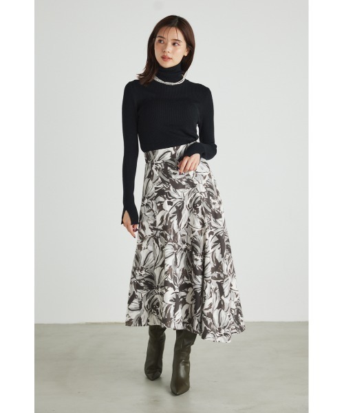 rienda（リエンダ）の「ルーズハイネックウォッシャブルニットトップス（ニット/セーター・レディース・アイボリー/ブラック/ライム/パープル/ベージュ/ブルー・FREE）」の8枚目の写真