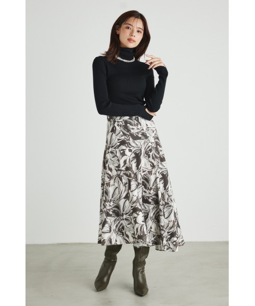 rienda（リエンダ）の「ルーズハイネックウォッシャブルニットトップス（ニット/セーター・レディース・アイボリー/ブラック/ライム/パープル/ベージュ/ブルー・FREE）」の9枚目の写真