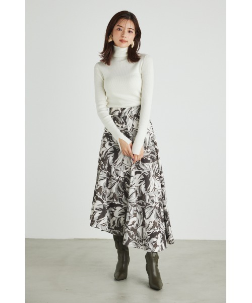 rienda（リエンダ）の「ルーズハイネックウォッシャブルニットトップス（ニット/セーター・レディース・アイボリー/ブラック/ライム/パープル/ベージュ/ブルー・FREE）」の14枚目の写真