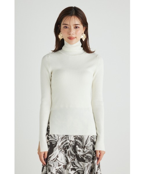 rienda（リエンダ）の「ルーズハイネックウォッシャブルニットトップス（ニット/セーター・レディース・アイボリー/ブラック/ライム/パープル/ベージュ/ブルー・FREE）」の16枚目の写真