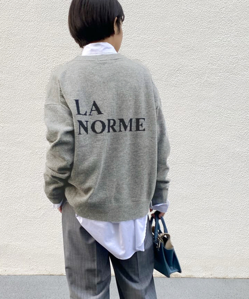 JOURNAL STANDARD(ジャーナルスタンダード)の「《追加2》インターシャニットカーディガン(カーディガン/ボレロ・レディース・ブラック/チャコールグレー・FREE)」の2枚目の写真