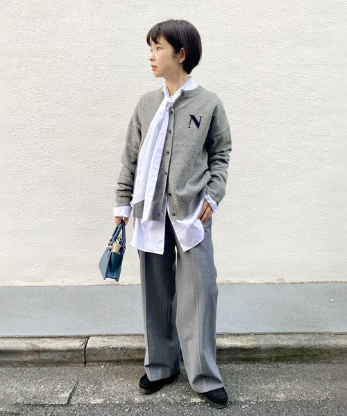 JOURNAL STANDARD(ジャーナルスタンダード)の「《追加2》インターシャニットカーディガン(カーディガン/ボレロ・レディース・ブラック/チャコールグレー・FREE)」の9枚目の写真
