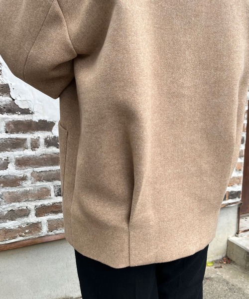 Doux archives(ドゥアルシーヴ)の「@_____sui._____×DOUXノーカラーコクーンウールコート(ノーカラーコート・レディース・ベージュ/グレー・FREE)」の6枚目の写真