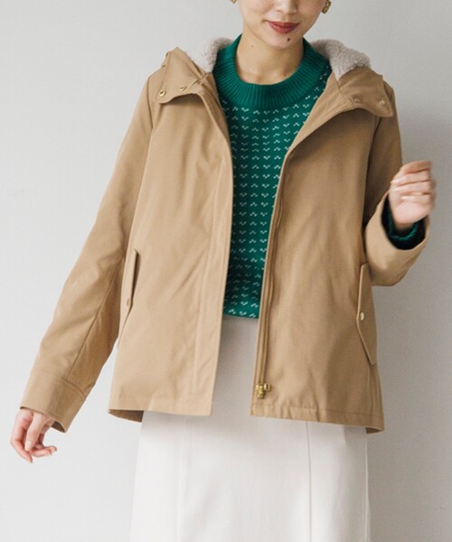 DRESKIP(ドレスキップ)の「◆【撥水】長く着られるアウターはこれ!ボアライナ-付きマウンテンパーカー(ブルゾン・レディース・サンドベージュ/カーキ/ブラック・02/03/04)」の22枚目の写真