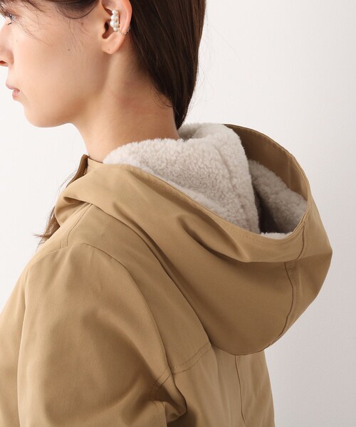 DRESKIP(ドレスキップ)の「◆【撥水】長く着られるアウターはこれ!ボアライナ-付きマウンテンパーカー(ブルゾン・レディース・サンドベージュ/カーキ/ブラック・02/03/04)」の12枚目の写真