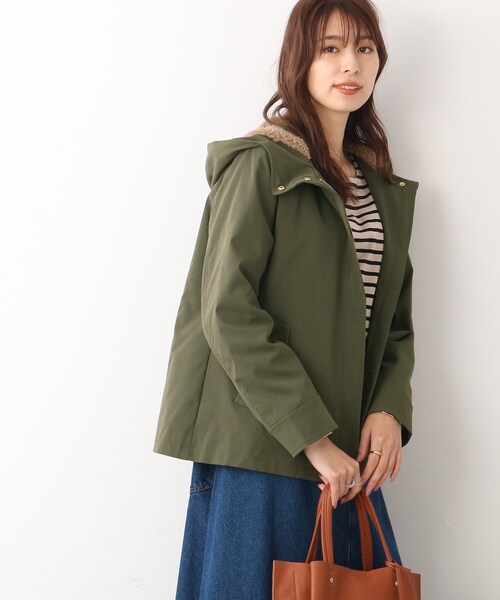 DRESKIP(ドレスキップ)の「◆【撥水】長く着られるアウターはこれ!ボアライナ-付きマウンテンパーカー(ブルゾン・レディース・サンドベージュ/カーキ/ブラック・02/03/04)」の20枚目の写真