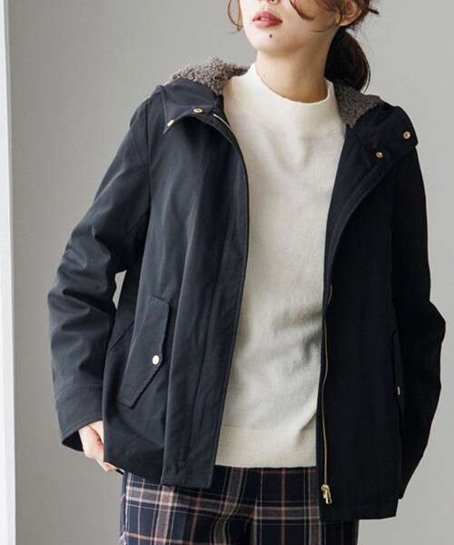 DRESKIP(ドレスキップ)の「◆【撥水】長く着られるアウターはこれ!ボアライナ-付きマウンテンパーカー(ブルゾン・レディース・サンドベージュ/カーキ/ブラック・02/03/04)」の6枚目の写真