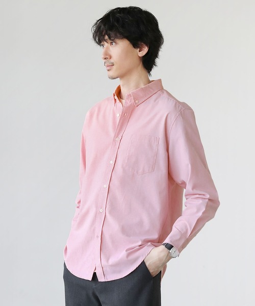LIL VENDARS(リルヴェンダース)の「オックスフォードボタンダウン長袖シャツ(シャツ/ブラウス・メンズ・サックスブルー/ホワイト/ネイビー/ピンク・M/L/LL)」の4枚目の写真