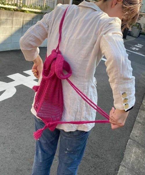 kaorinomori（カオリノモリ）の「kaorinomori ×c-cie KNAP SUCK / カオリノモリ（トートバッグ・レディース・ネイビー/ピンク・ONE SIZE）」の11枚目の写真