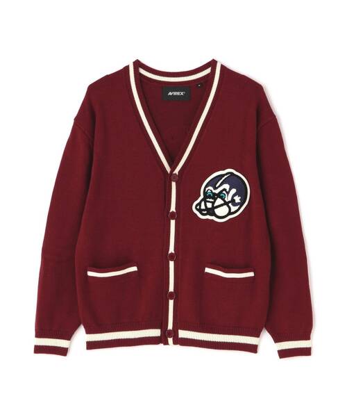 アヴィレックス] HAND EMBROIDERY KNIT CARDIGAN ハンド 刺繍