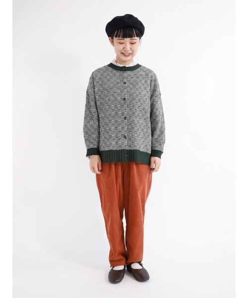 Samansa Mos2（サマンサ モスモス）の「格子柄編み前後2WAYニット（ニット/セーター・レディース・ピンク/ブルー/オフホワイト/ブラック/グリーン/モカ・ﾌﾘ-）」の16枚目の写真