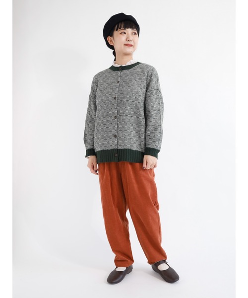 Samansa Mos2（サマンサ モスモス）の「格子柄編み前後2WAYニット（ニット/セーター・レディース・ピンク/ブルー/オフホワイト/ブラック/グリーン/モカ・ﾌﾘ-）」の18枚目の写真