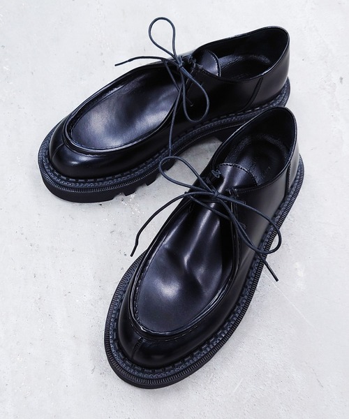 MAISON SPECIAL（メゾンスペシャル）の「《ユニセックスアイテム》【SPECIAL SHOES FACTORY コラボ】東京産ビブラムタンクソールチロリアンブーツ 【MAISON SPECIAL/メゾンスペシャル】（モカシン/デッキシューズ・メンズ・ブラウン/ブラック/ブルー・26.5/27.5/25.5/23.5/24.5）」の4枚目の写真