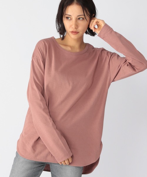 BARNYARDSTORM(バンヤードストーム)の「BARNYARDSTORM / ラウンドロンT(Tシャツ/カットソー・レディース・ホワイト/桜/モカ/ブルー/チャコール・1/0)」の5枚目の写真