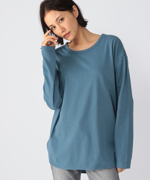 BARNYARDSTORM(バンヤードストーム)の「BARNYARDSTORM / ラウンドロンT(Tシャツ/カットソー・レディース・ホワイト/桜/モカ/ブルー/チャコール・1/0)」の12枚目の写真