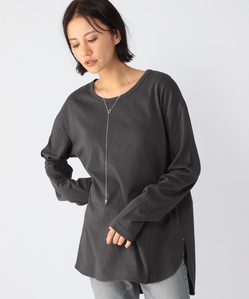 BARNYARDSTORM(バンヤードストーム)の「BARNYARDSTORM / ラウンドロンT(Tシャツ/カットソー・レディース・ホワイト/桜/モカ/ブルー/チャコール・1/0)」の16枚目の写真