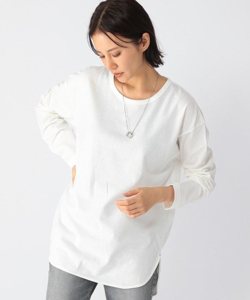 BARNYARDSTORM(バンヤードストーム)の「BARNYARDSTORM / ラウンドロンT(Tシャツ/カットソー・レディース・ホワイト/桜/モカ/ブルー/チャコール・1/0)」の19枚目の写真