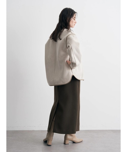 YECCA VECCA（イェッカヴェッカ）の「リバーシブルフェイクムートンコート（ムートンコート・レディース・グレイッシュベージュ/チャコールグレー/ベージュ・FREE）」の22枚目の写真