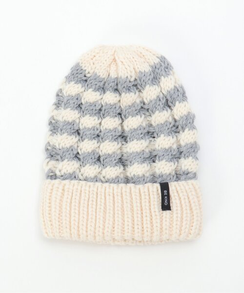 ikka（イッカ）の「ケーブルニットワッチ（ニットキャップ/ビーニー・キッズ・ライトグレー/オフホワイト・FREE）」の12枚目の写真